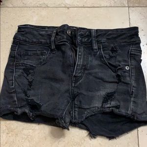 black denim short
